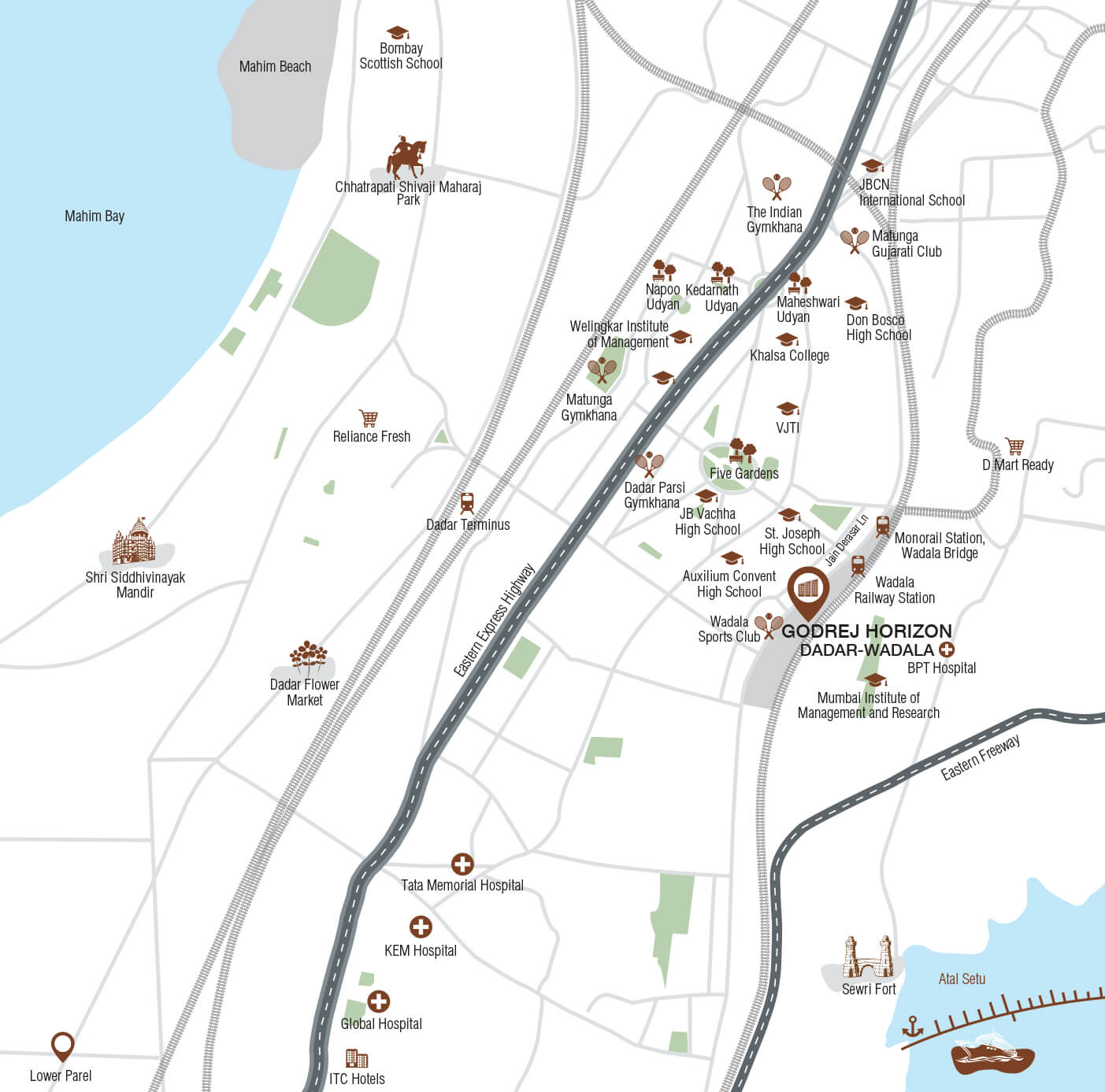 Godrej Horizon Wadala Location Map